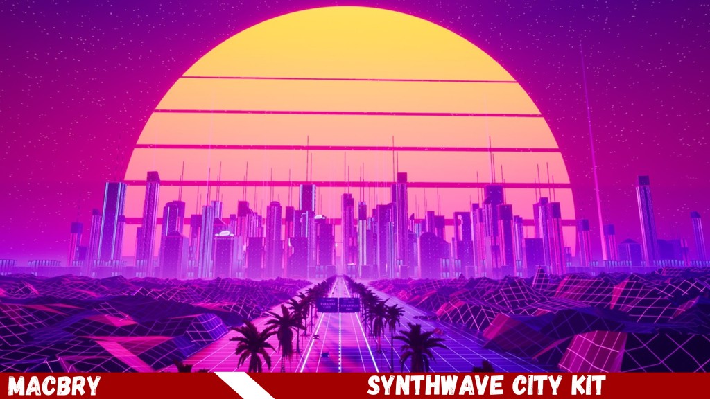 Synthwave City Kit Unreal