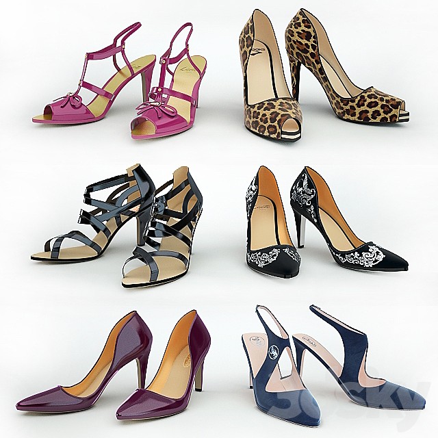 6 pairs of women's shoes