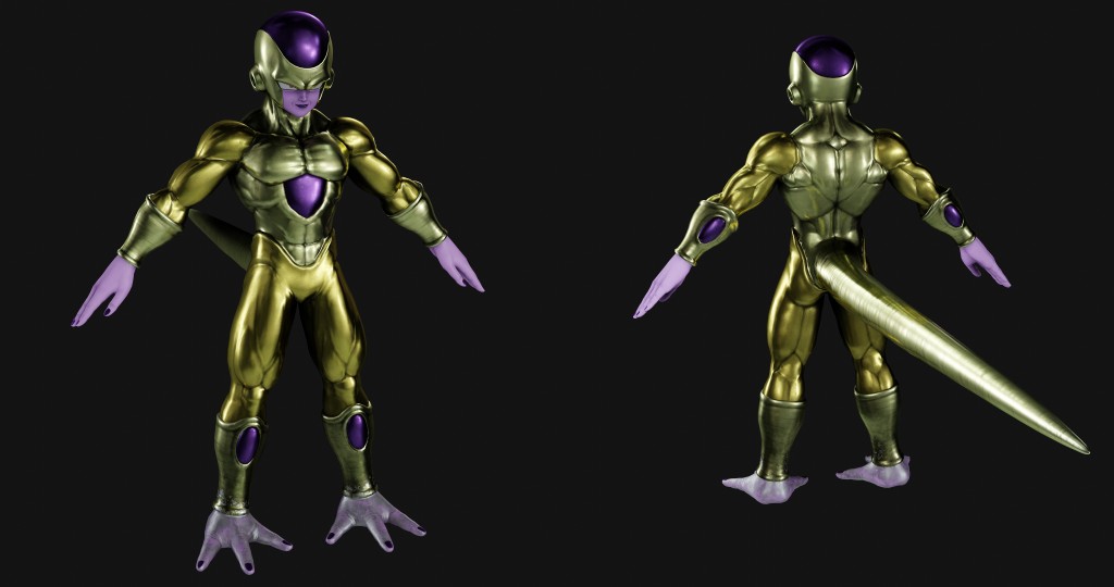 Golden Frieza Premium for Blender 3