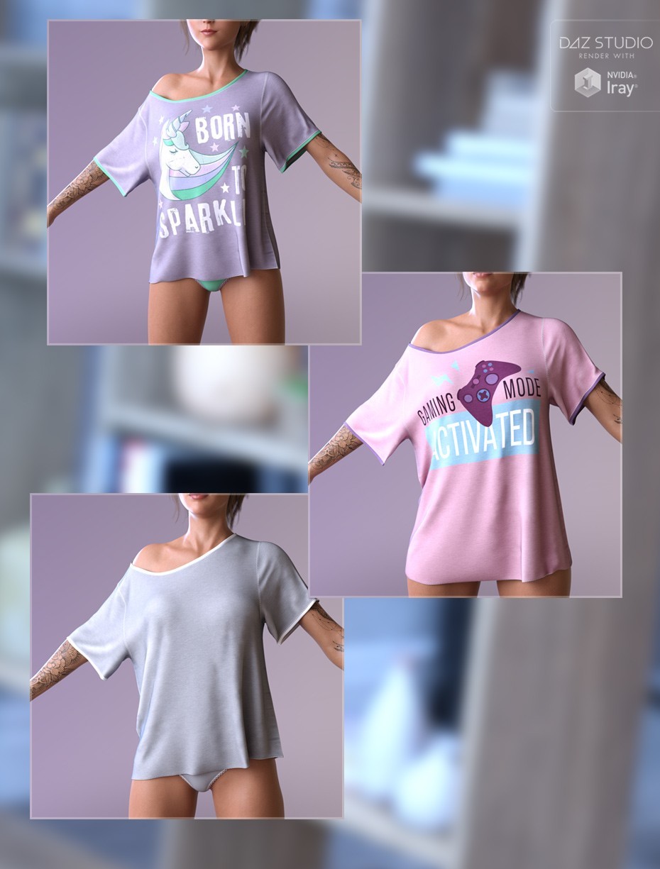dForce Lounge Tee and Panty G8FG8.1F G9