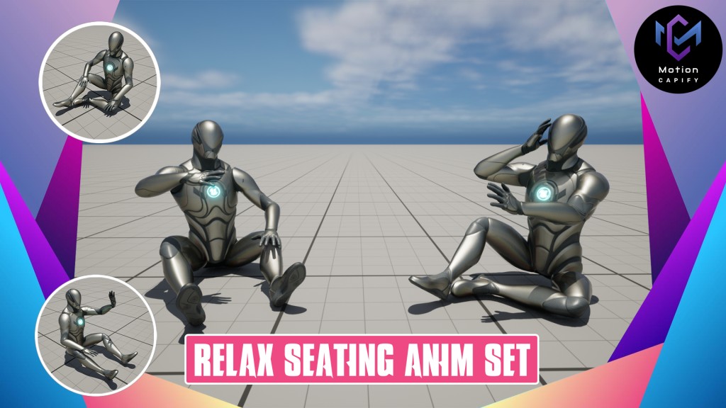 Relax Seating Conversation Anim Set UE5.5