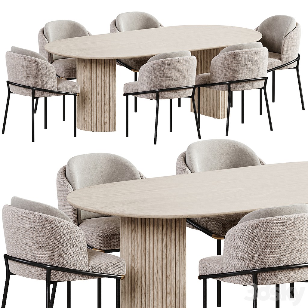 Noir Chair Campbell Table Minotti/Cb2