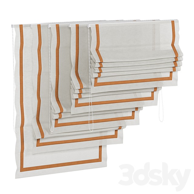 Roman blind with piping 04