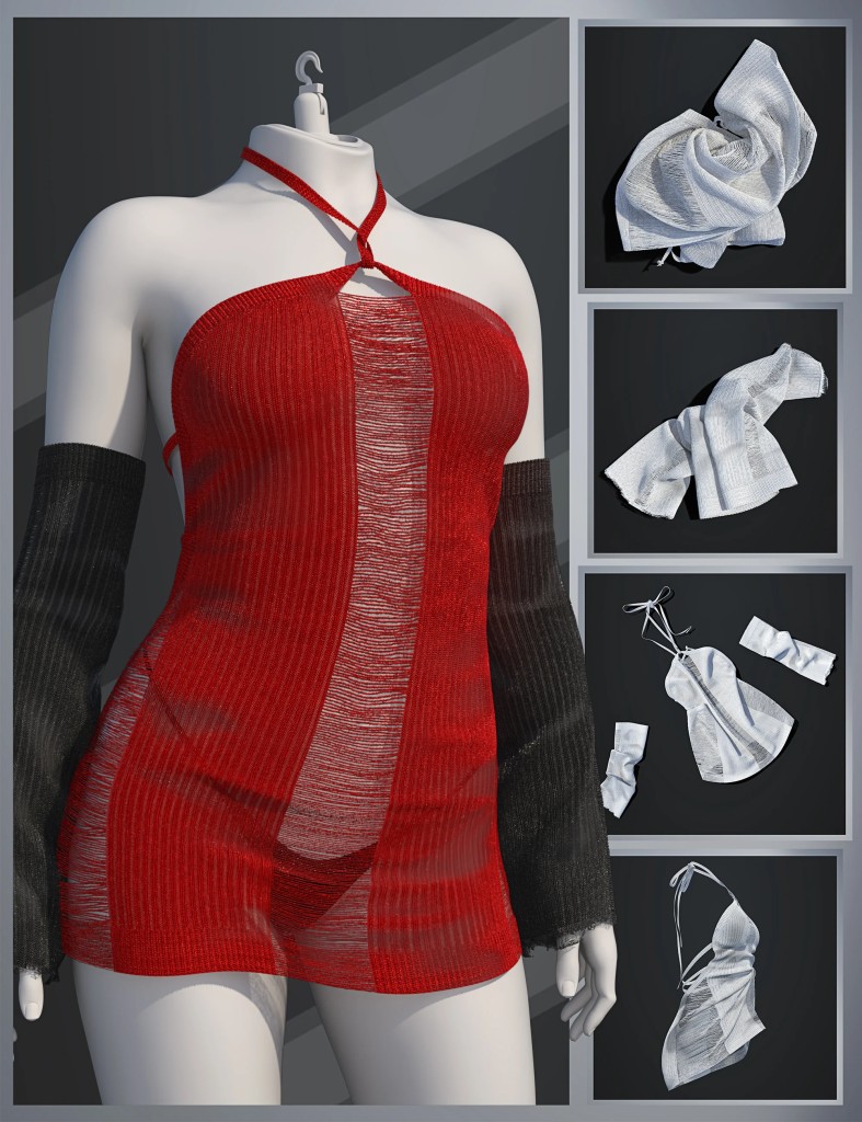 dForce SU Sensual Cutout Dress for Genesis 9