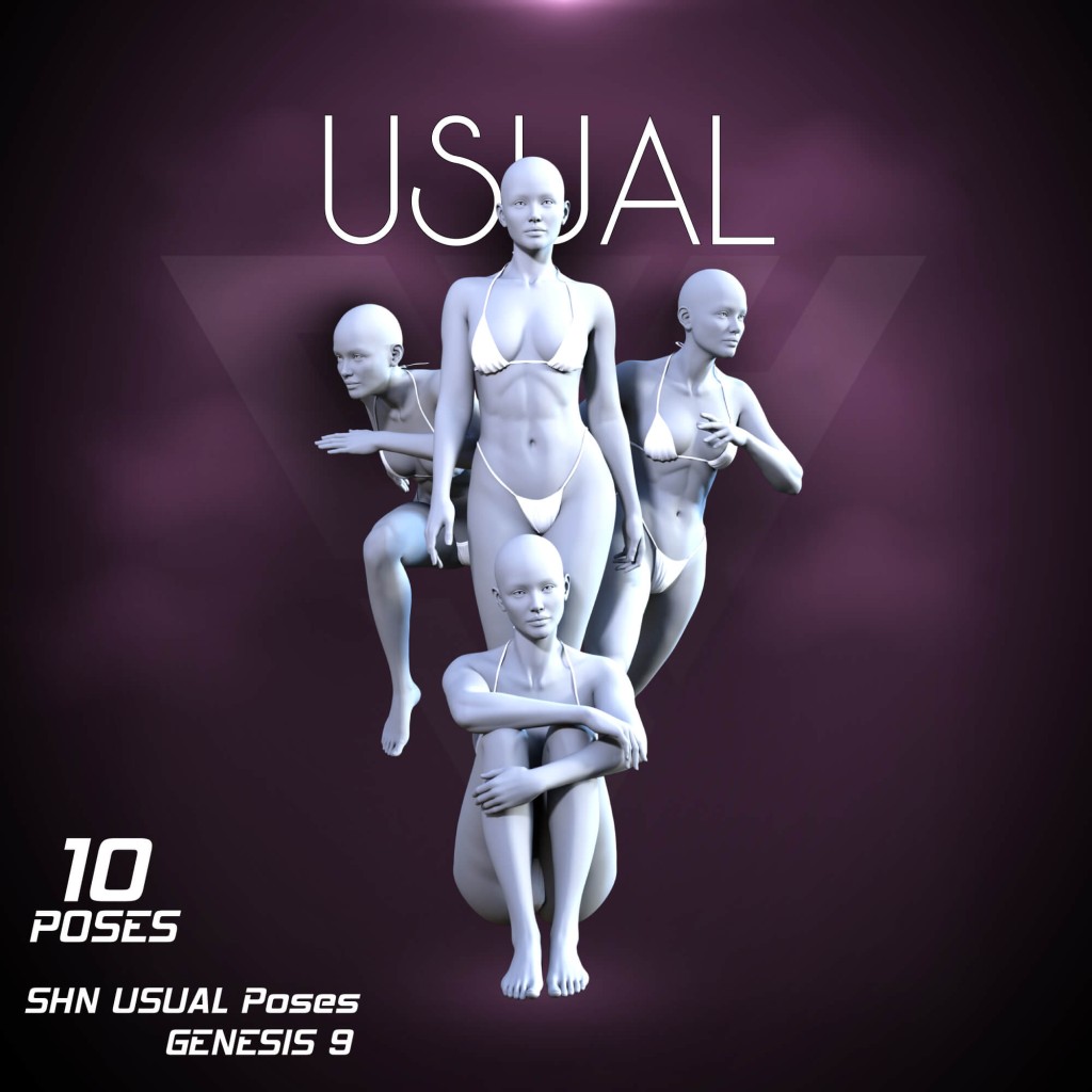 Shn Usual Poses for Genesis 9