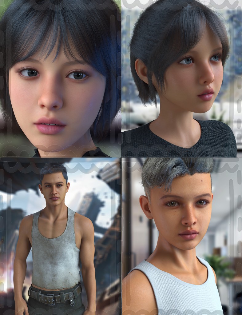 Vo Suzu and Young, and Male, and Male Young HD for Genesis 9 Bundle