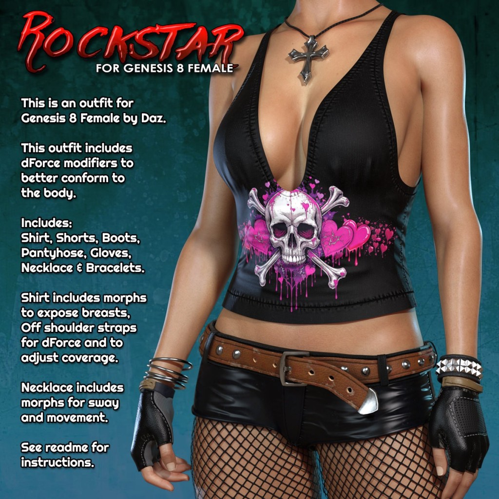 Exnem dForce Rockstar for Genesis 8 Female