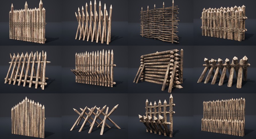 [UE5.1] Palisade Walls and Barriers - v1
