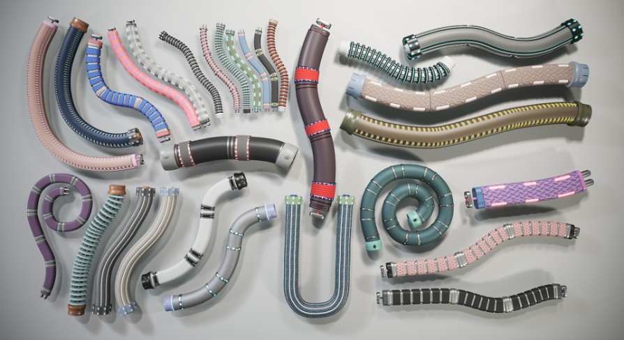 [UE4.20] Sci-Fi Spline Cables