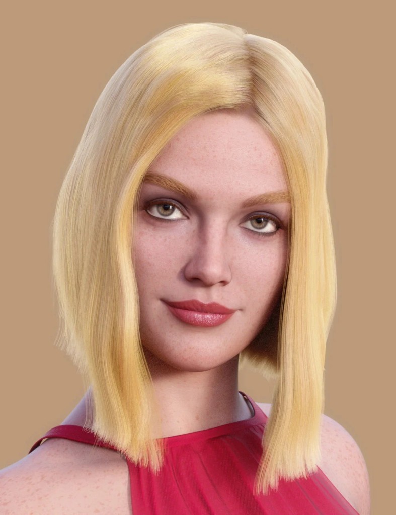 dForce Shoulder Length Hair for Genesis 9