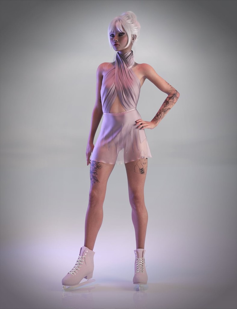 dForce Ice Skating Outfit for Genesis 9