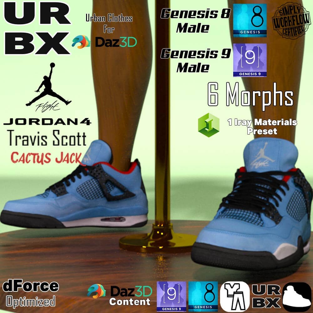 URBX-G8M-G9M-Travis Scott-Cactus Jack-Air Jordan 4