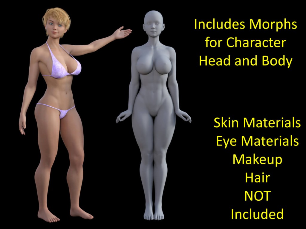 Amy Character Body and Head Morphs for Genesis 8 Female