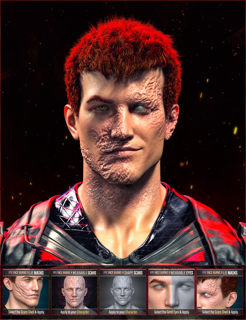 FPE HD Face Burns for Genesis 9