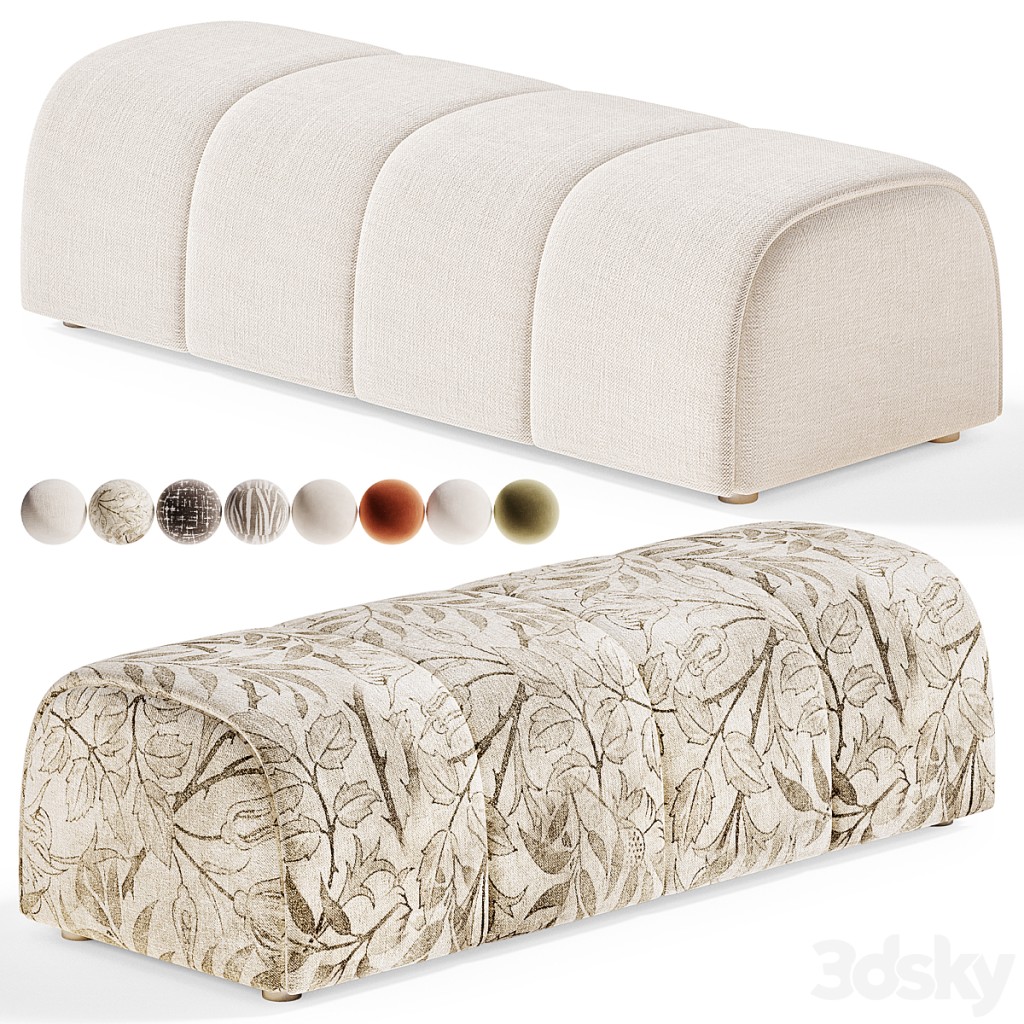 Minotti Ruffle Pouf
