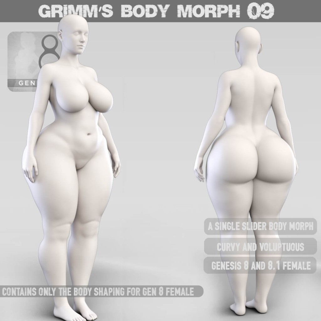 Grimm’s Body Morph 09 for Genesis 8 / 8.1 Female