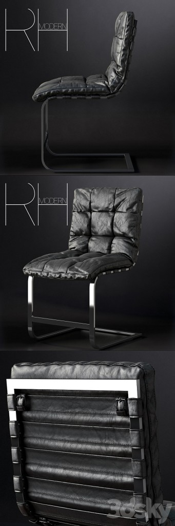 RH / ROSSI LEATHER SIDE CHAIR