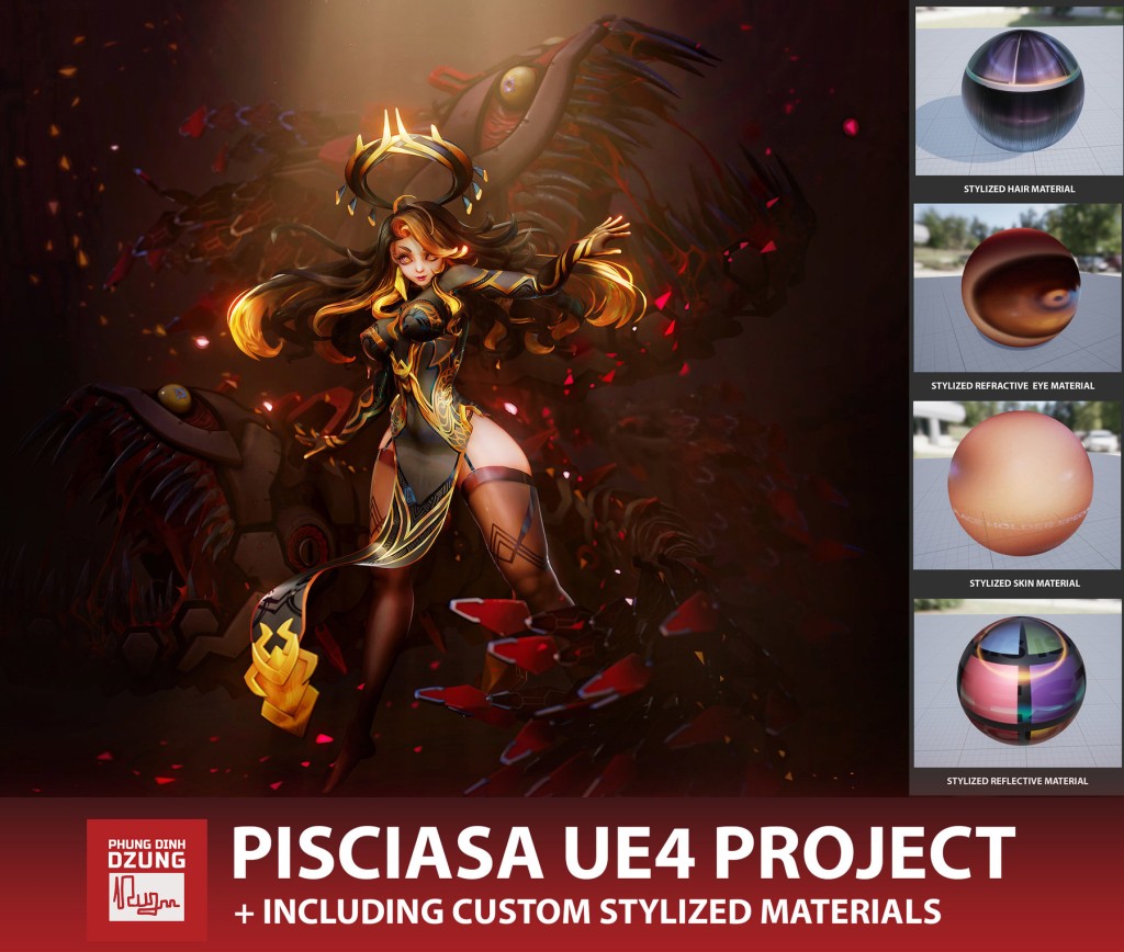 Pisciasa Stylized PBR Character UE4 Project