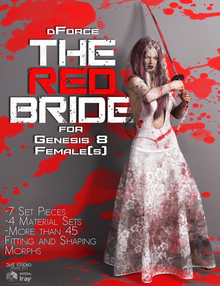 dForce The Red Bride for Genesis 8 Females