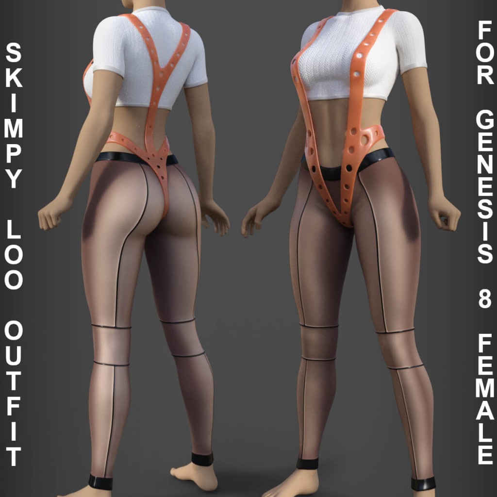Skimpy Loo Outfit for Genesis 8 Females