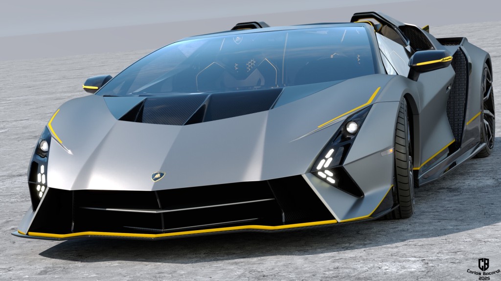 3DSMax and Obj Lamborghini Autentica 2023