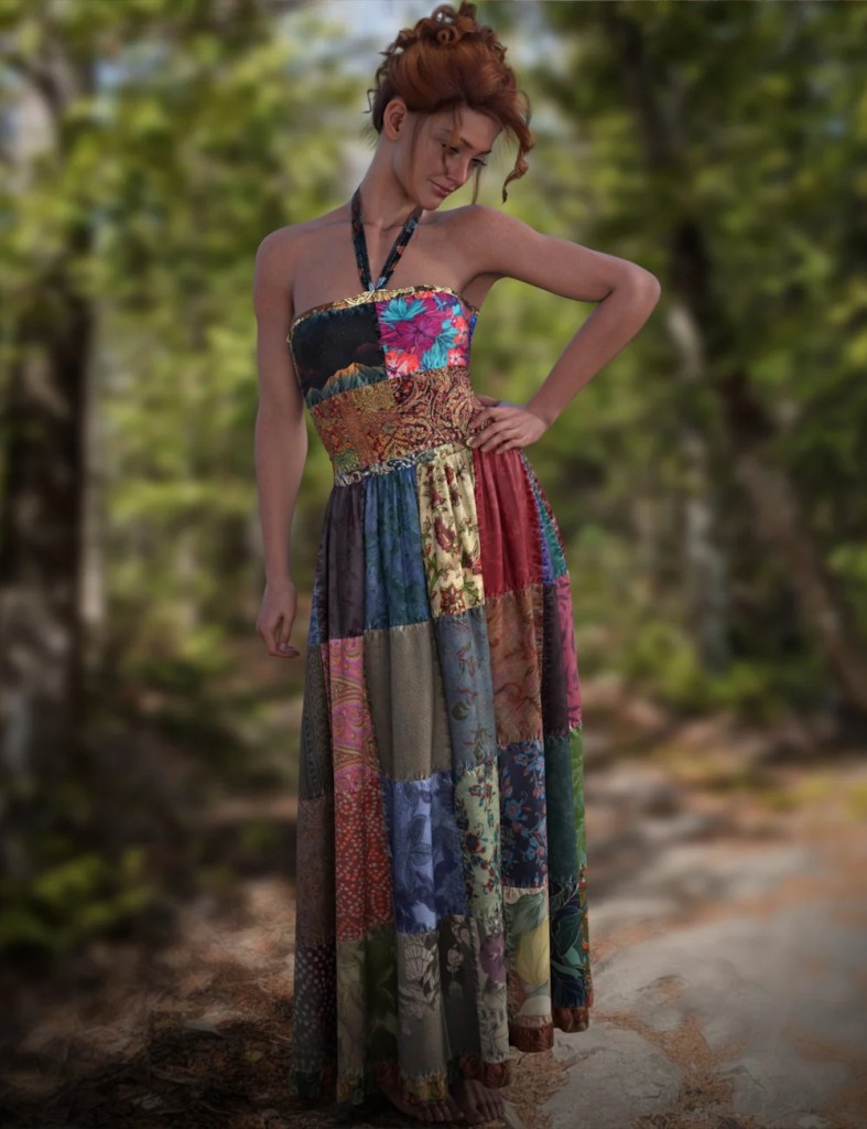 dForce Upcycled Maxi for Genesis 9 and 8 Female