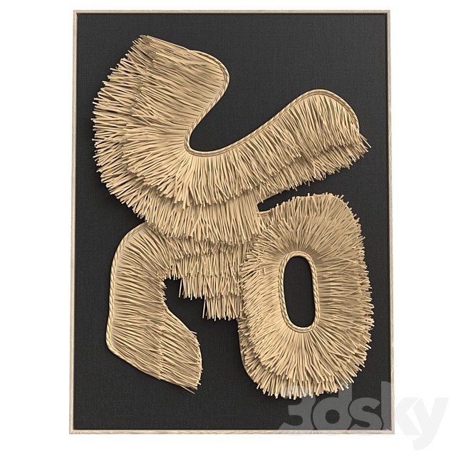 Restoration Hardware Elan Byrd Raffia Art