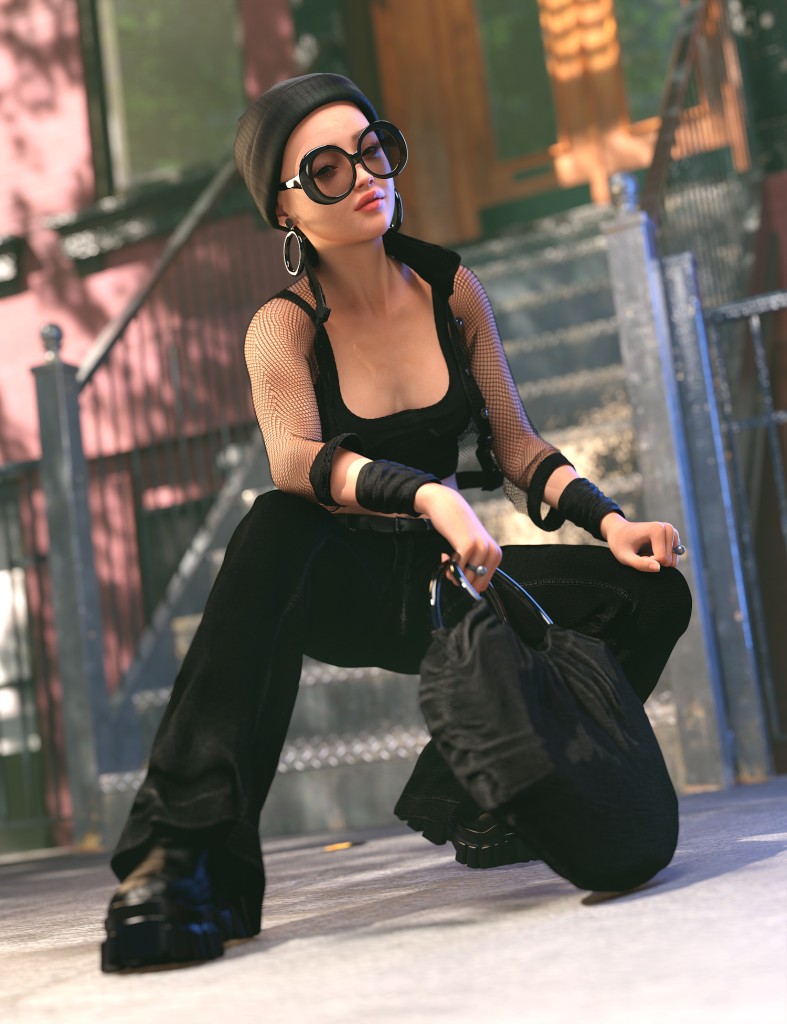 dForce Crop Top Outfit for Genesis 9