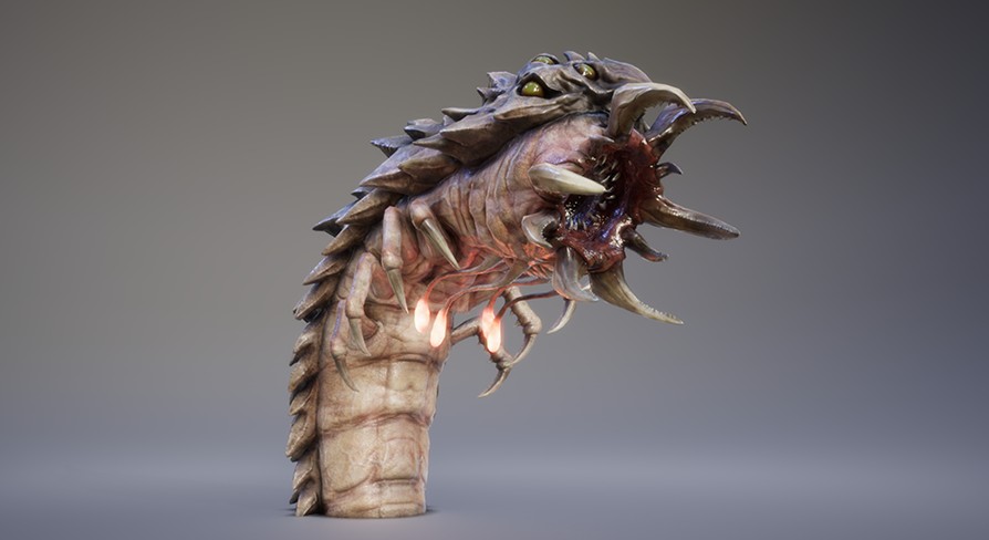 SCI FI QUICK SAND WORM UE4.15