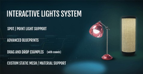 [UE5.1] Interactive Lights System