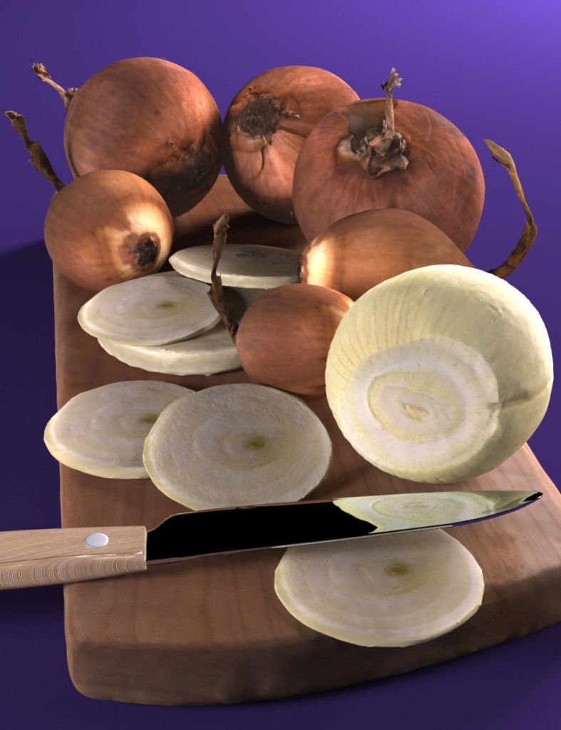 Cutting Onions Props and Poses for Genesis 9