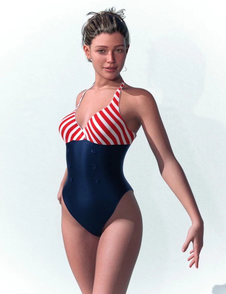 dForce Retro Swimwear for Genesis 9