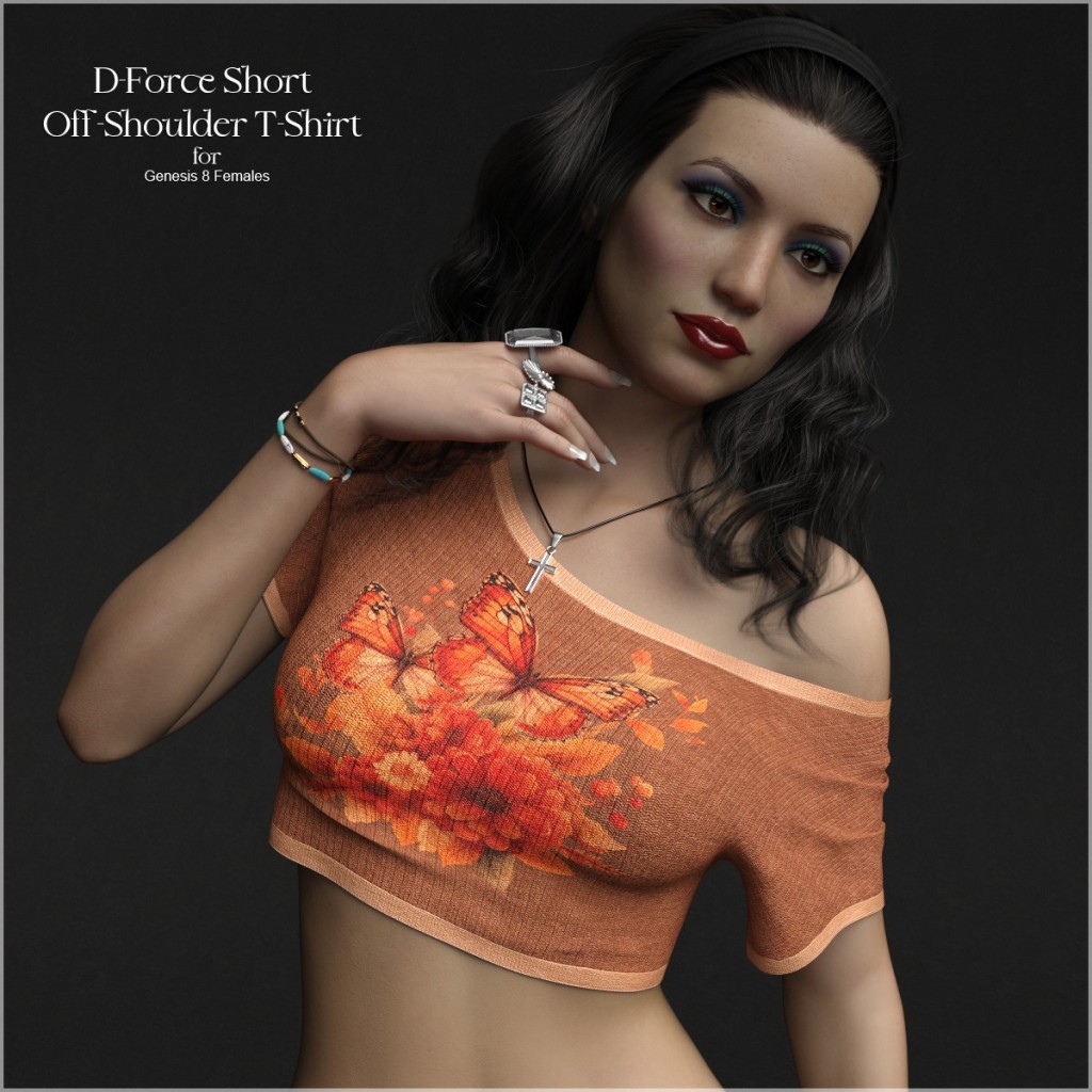 D-Force Short Off-Shoulder T-Shirt for G8F and G8.1F