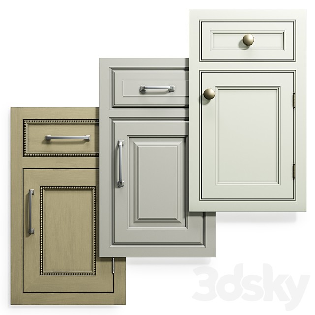 Cabinet Doors Set 14 / Kitchen fronts with furniture handle