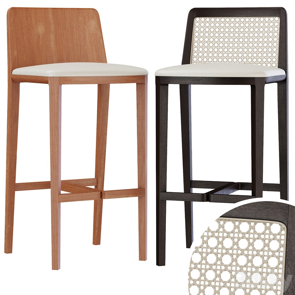 Minimal style bar stool by Adolini + Simonini