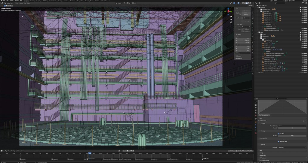Blender 3D Detailed Backrooms Liminal Space Map/World File for Animations/Games