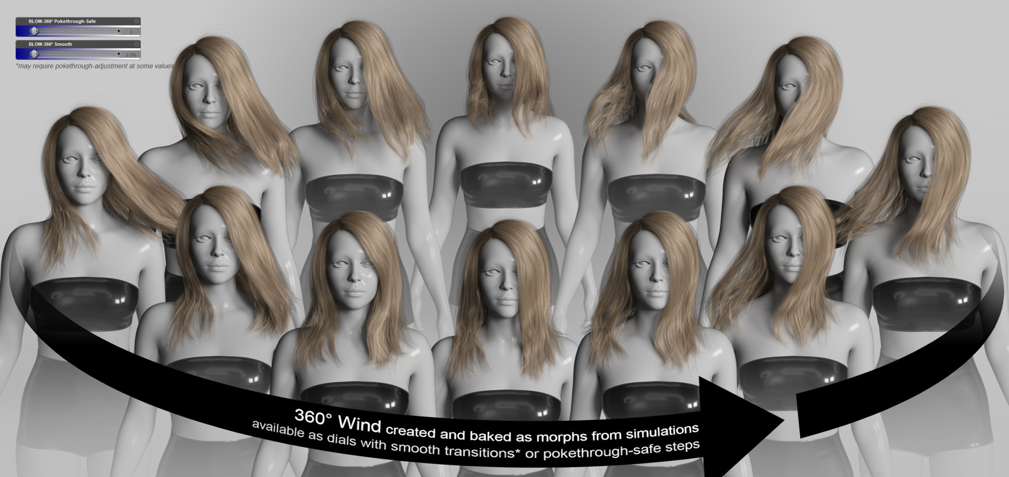 Autumn Style Long Hair for Genesis 9