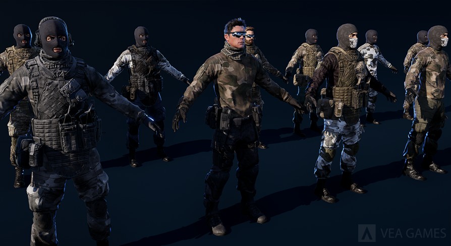 [UE4.26] Character Customization - Mercenary Soldiers Pack