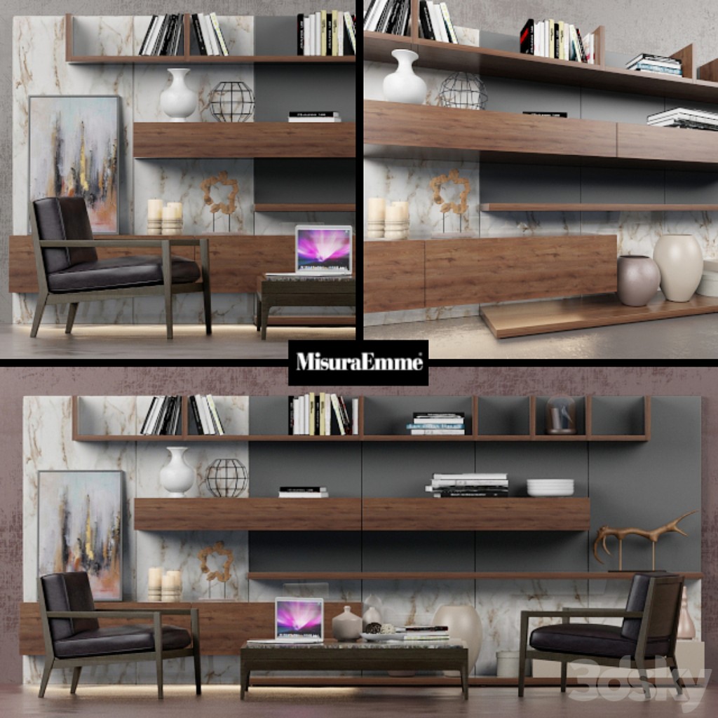 Wall Tao 10 + Armchair Quadria + Coffee table Antibes (Misuraemme set)