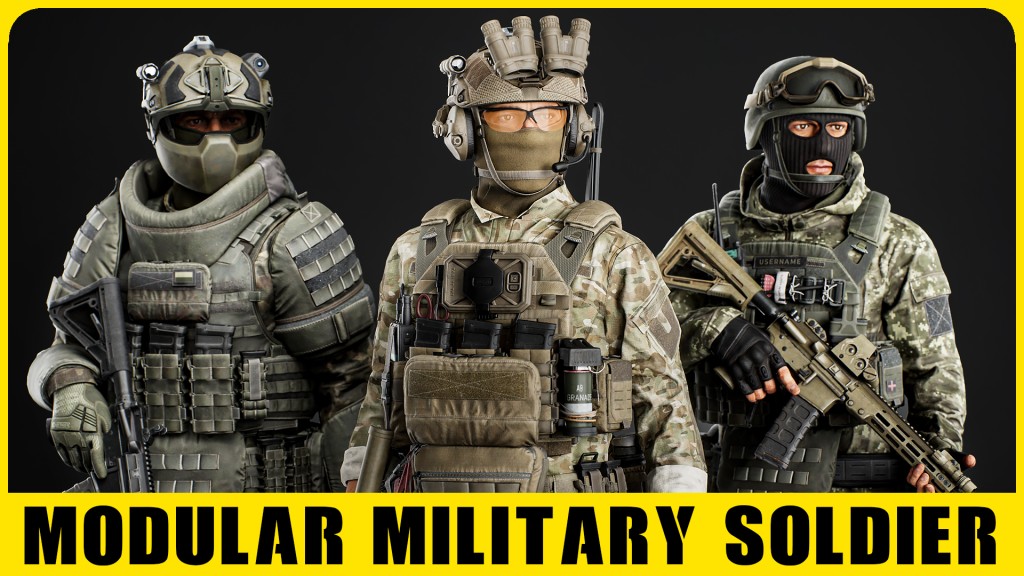 Modular Military Character (Quantum Assets) UE5.0