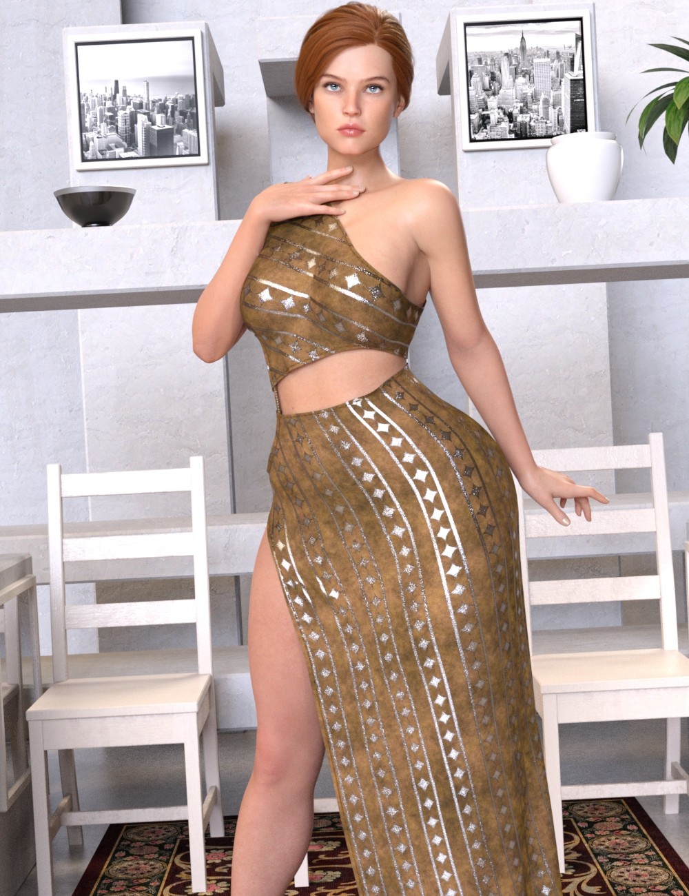 dForce Delicate Dress for Genesis 8 Females and Genesis 9