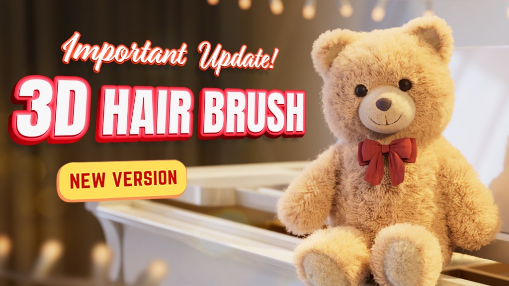 3D Hair Brush Blender Addon V4.6
