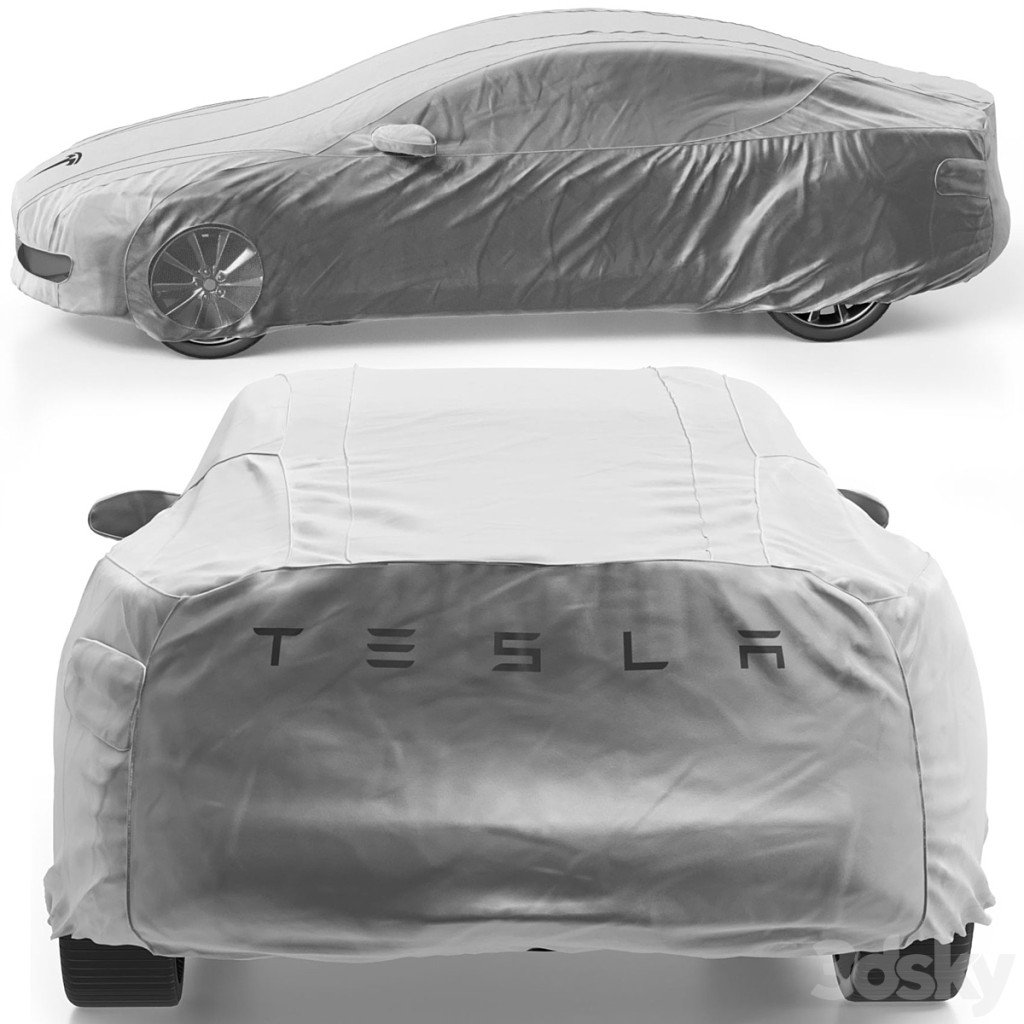 Cover for Tesla Model S electric vehicles in gray