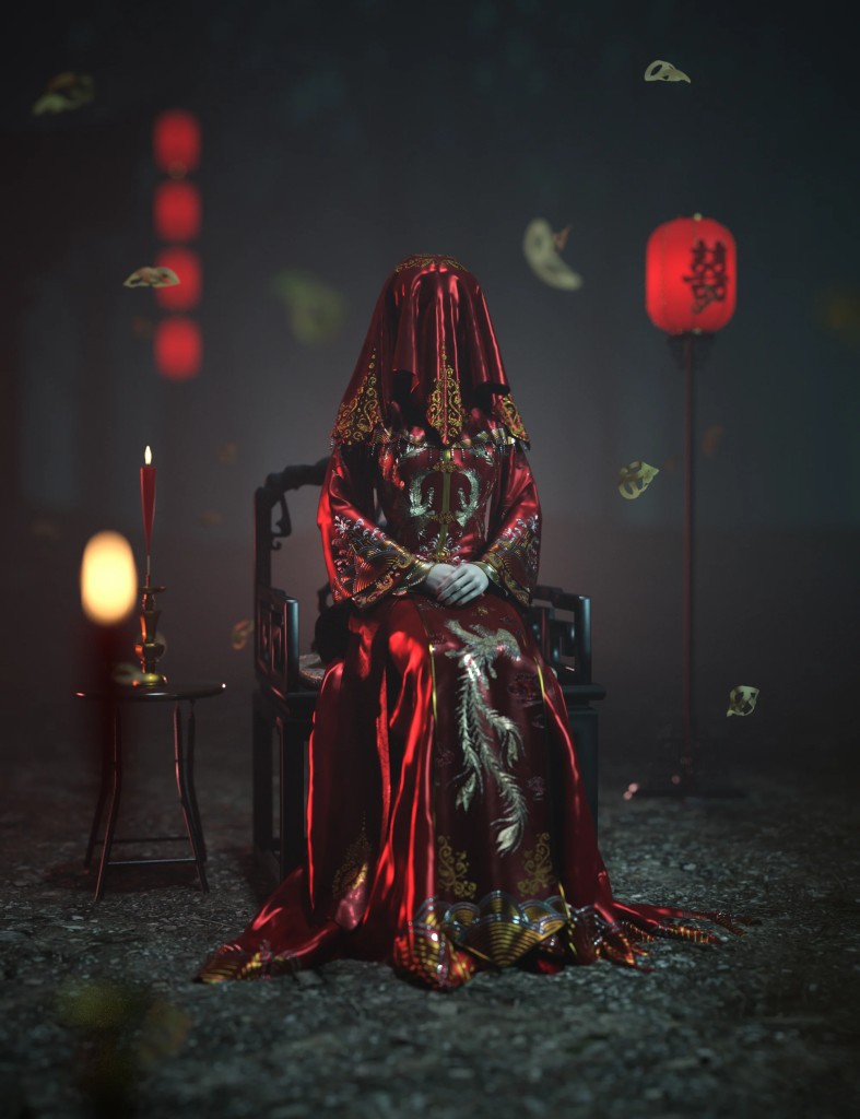 dForce MKTG Ghost Bride Outfit for Genesis 9, 8.1 and 8 Female