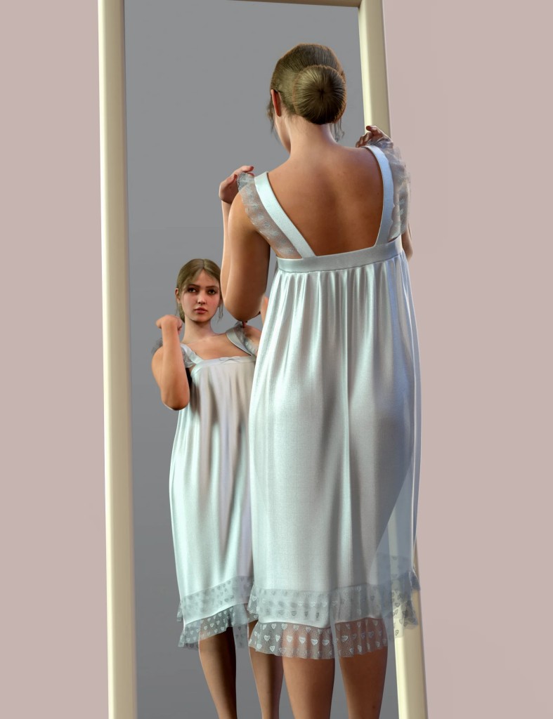 dForce MK Dreamlace Nightgown for Genesis 9