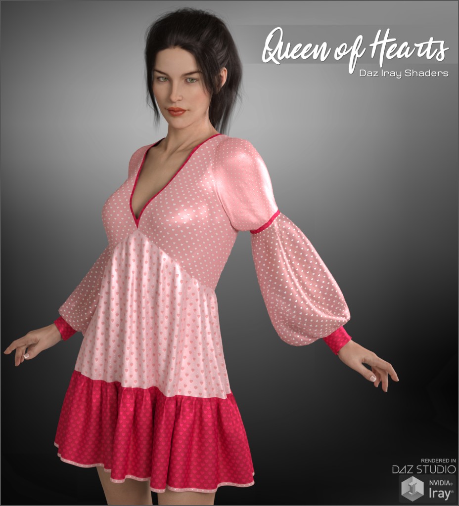 Daz Iray - Queen of Hearts 2D Graphics 3D Figure Assets Merchant Resources Atenais