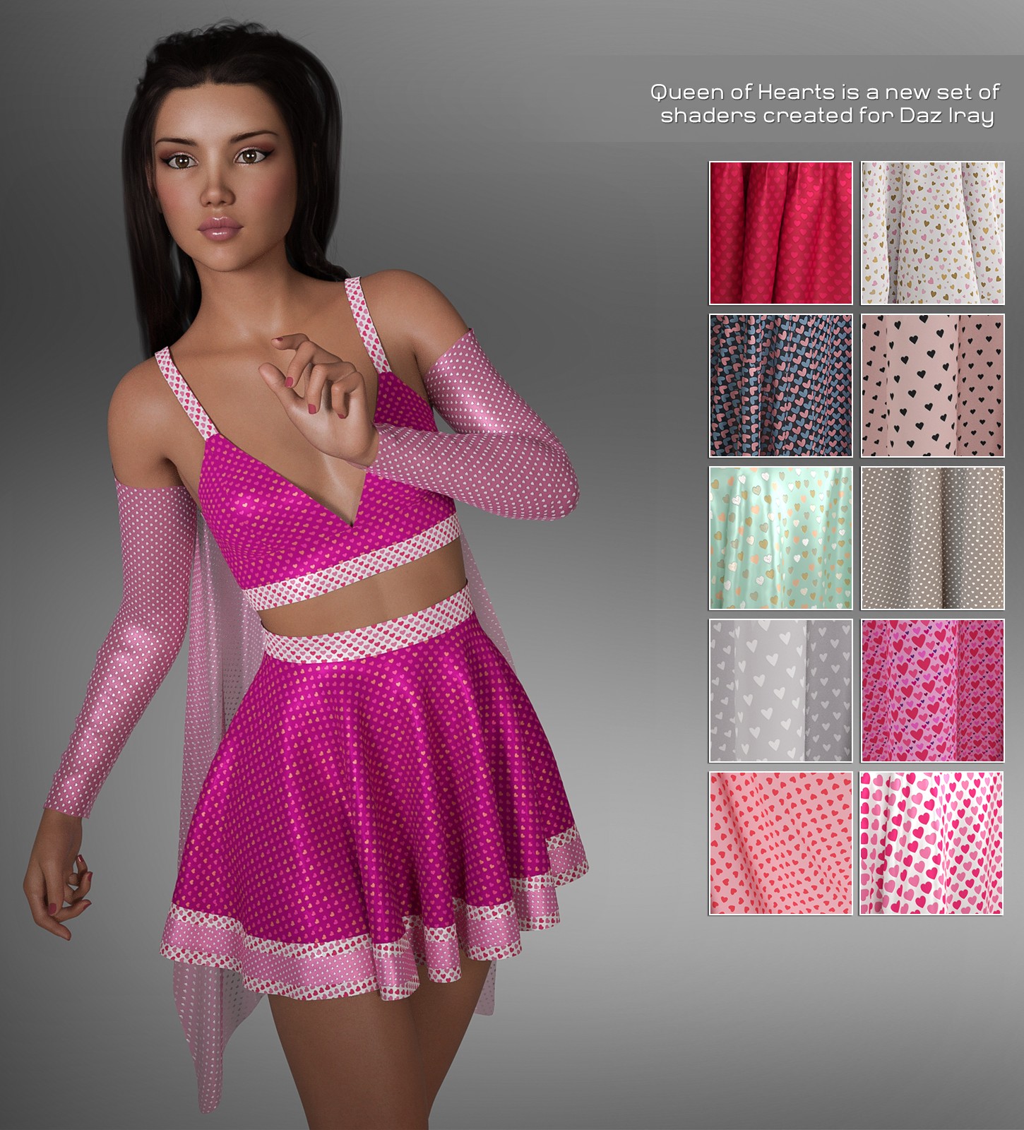 Daz Iray - Queen of Hearts 2D Graphics 3D Figure Assets Merchant Resources Atenais
