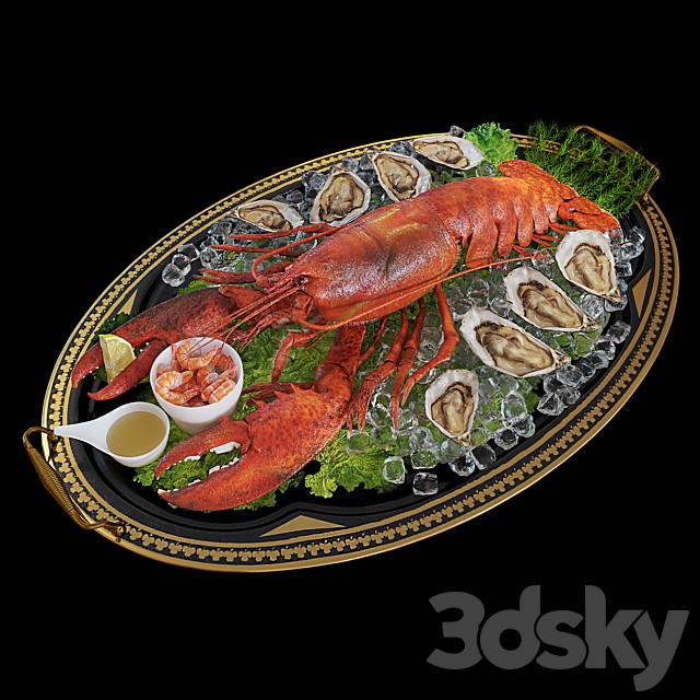 Lobster on a tray