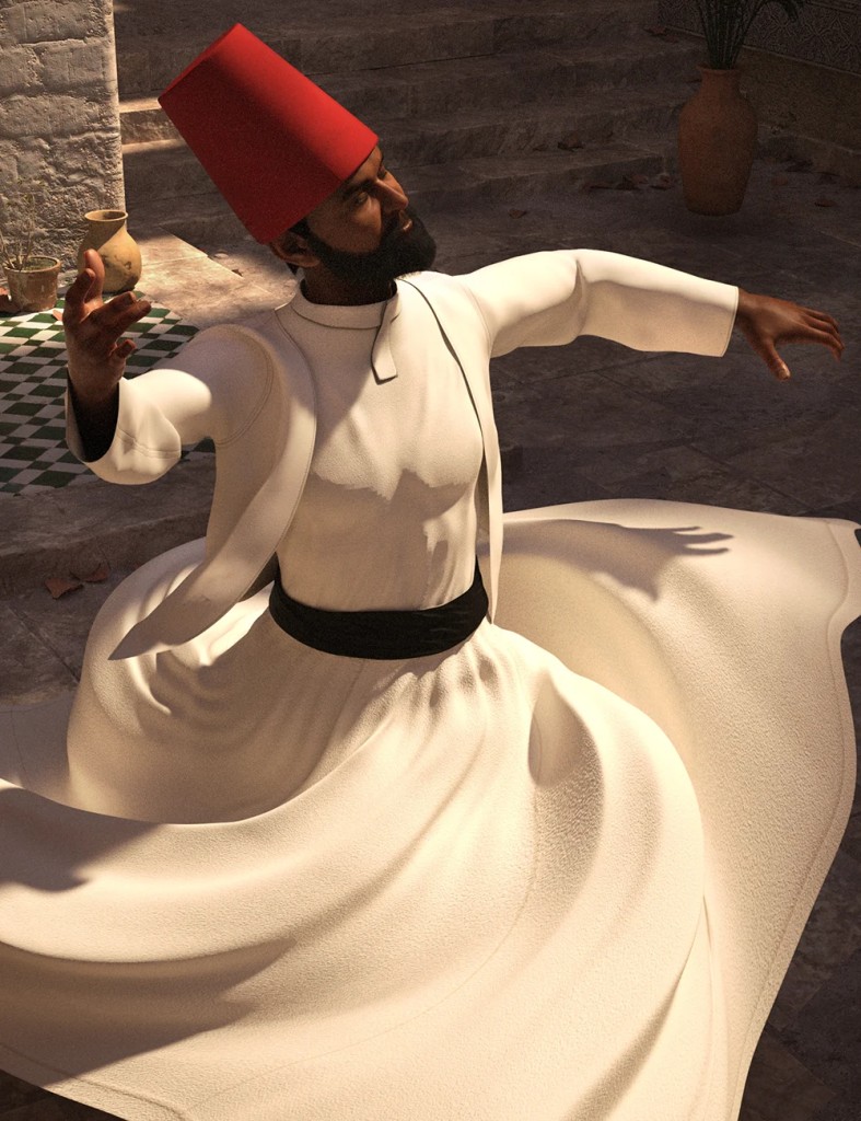 DForce Whirling Dervish Outfit For Genesis 8 Males