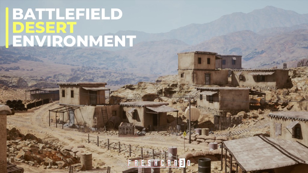[UE5.4] Battlefield Kit - Desert Environment (Military, Warzone Village)
